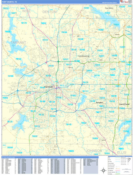 Fort Worth City Digital Map Basic Style